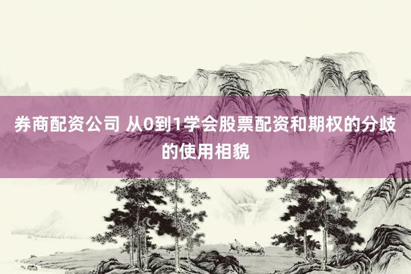 券商配资公司 从0到1学会股票配资和期权的分歧的使用相貌