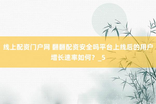 线上配资门户网 翻翻配资安全吗平台上线后的用户增长速率如何？_5