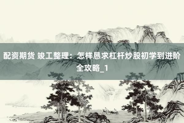 配资期货 竣工整理:怎样恳求杠杆炒股初学到进阶全攻略_1
