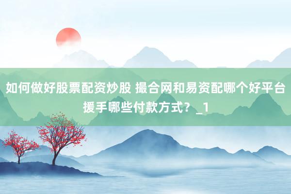 如何做好股票配资炒股 撮合网和易资配哪个好平台援手哪些付款方式？_1