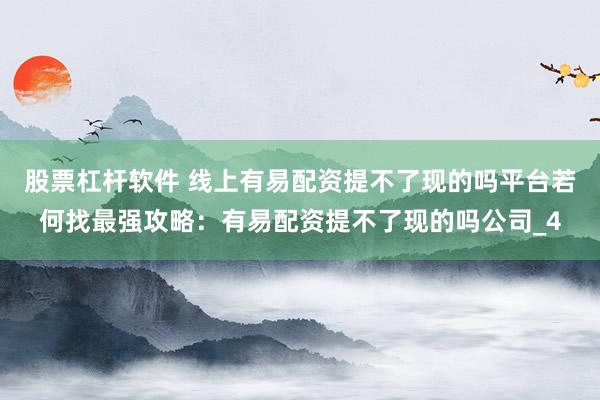 股票杠杆软件 线上有易配资提不了现的吗平台若何找最强攻略：有易配资提不了现的吗公司_4