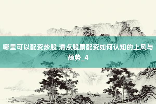 哪里可以配资炒股 清点股票配资如何认知的上风与颓势_4