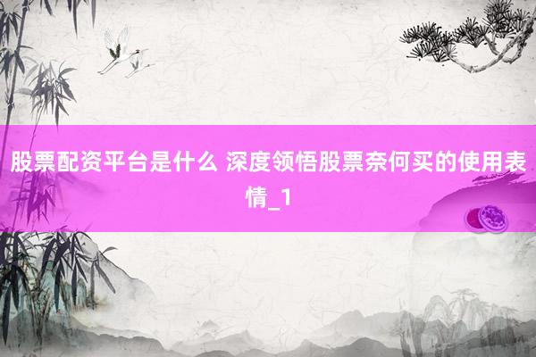 股票配资平台是什么 深度领悟股票奈何买的使用表情_1