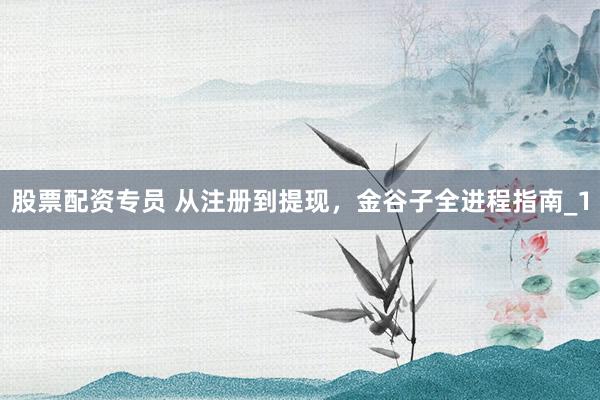 股票配资专员 从注册到提现，金谷子全进程指南_1
